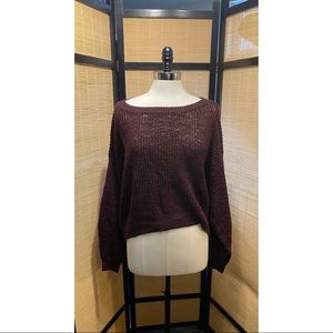 L.O.G.G. Burgundy Red Knit Sweater